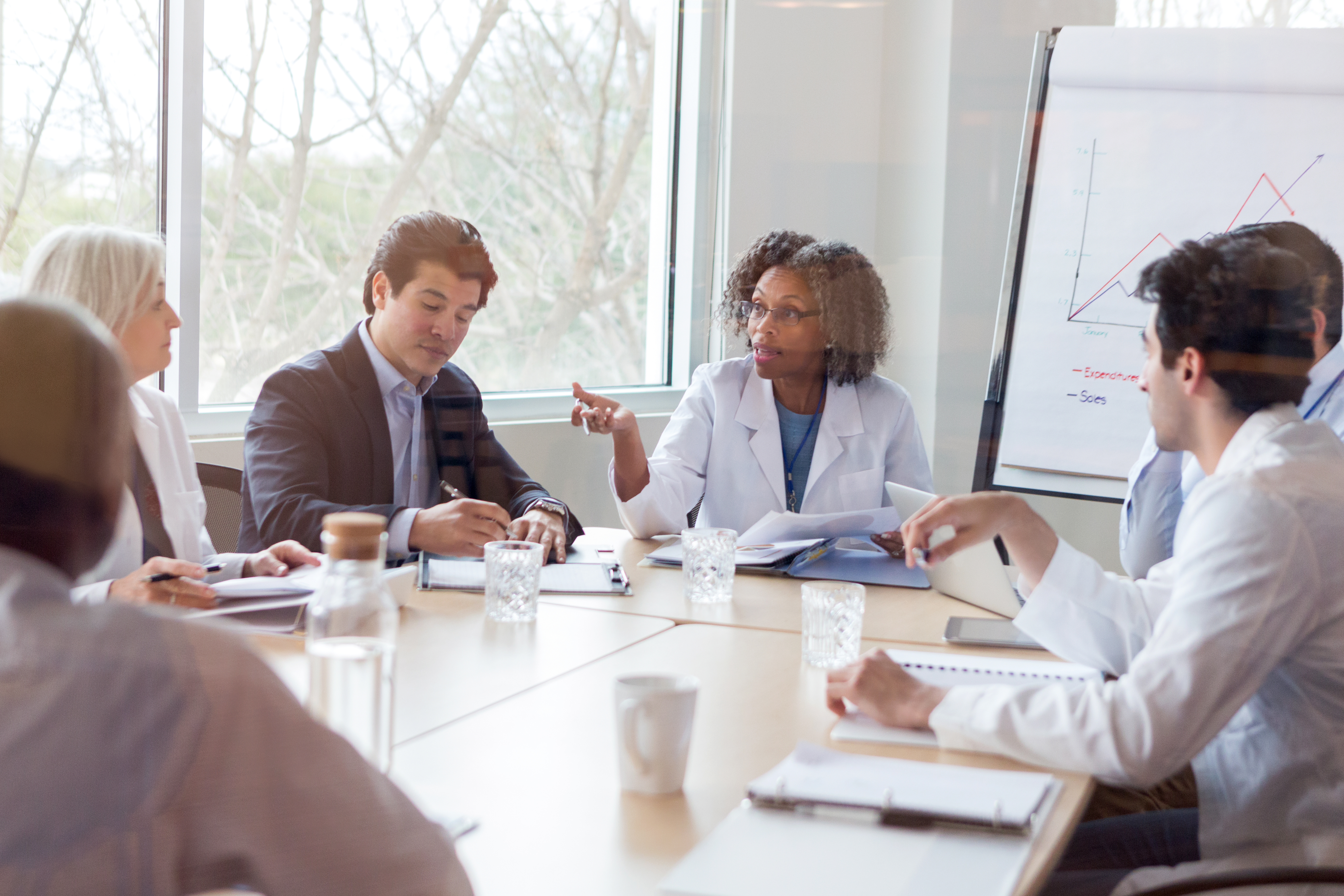 A group of doctors in a meeting